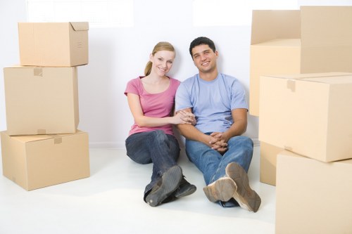 Driver helping with house move items in East London