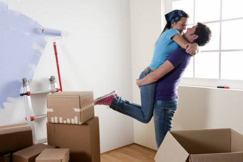Packed boxes and furniture representing cubic-yard loading