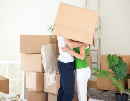Furniture and equipment being moved during a Limehouse office transfer