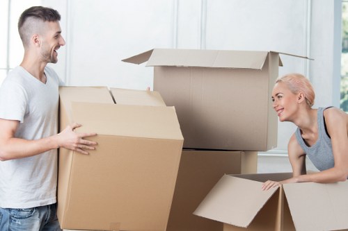 Packing and loading office furniture for a Limehouse relocation