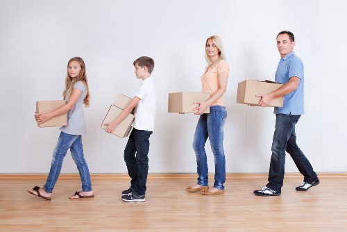 Moving equipment and protected items loaded securely into a van