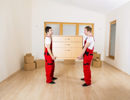 Packing and moving office furniture in East London